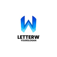 colorful letter w logo design