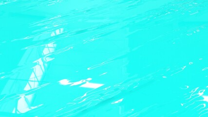 Turquoise surface with white highlights. Beautiful turquoise background. Slippery wavy surface with diagonal texture.
