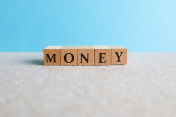 アルファベット文字ブロックのMONEY