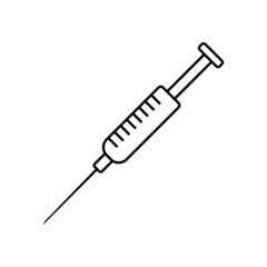 Syringe line icon