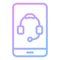 customer service gradient icon