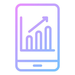 stock market gradient icon