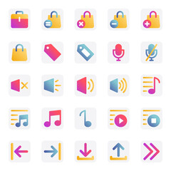 Gradient color icons for universal web & mobile.