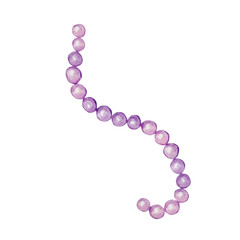 Valentine's day, pearl purple beads