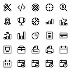 Outline icons for universal web & mobile.