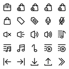 Outline icons for universal web & mobile.