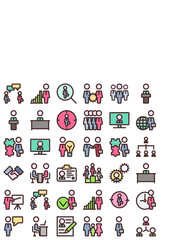 Icon set for business
