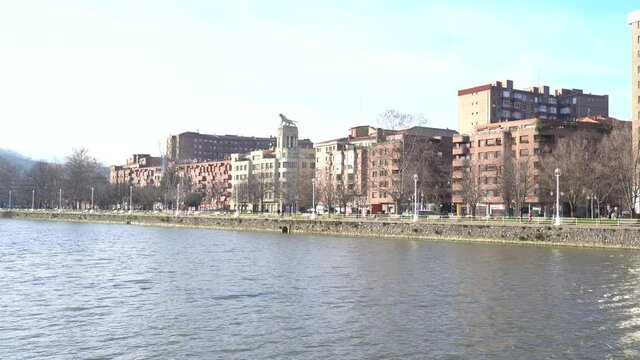 river nervion in Bilbao, Basque Country