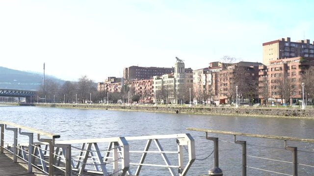 river nervion in Bilbao, Basque Country