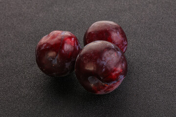 Ripe and sweet purple plum