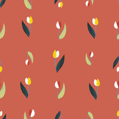 Tulip Flower Seamless Pattern