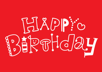 HAPPY BIRTHDAY 誕生日祝いメッセージ　手書き文字素材