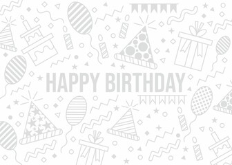 Birthday doodle background design with vector file for your background design
