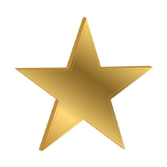 Obraz premium 3D shiny golden star icon