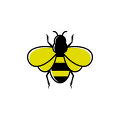 Bee icon design template vector isolated illustration