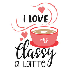 Valentine day quote lettering typography design vector