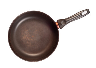 Frying Pan Isolated on White Background. One of the Food Cooking and Kitchen Utensils Symbols.