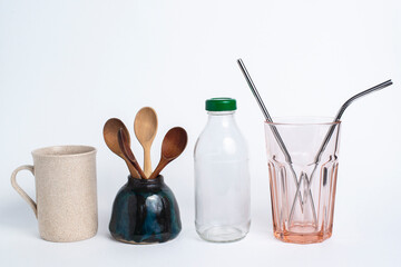 reusable organic objects on a light background