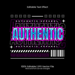 Editable text effect - Authentic T-shirt design Street Wear style