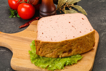 Homemade baked traditional meat loaf