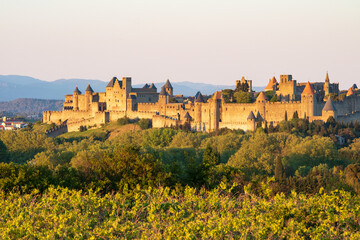 La Cit&eacute; de Carcassonne au cr&eacute;puscule - Aude