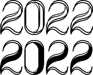 2022. Year 2022. Calendar. New Year. Vector.