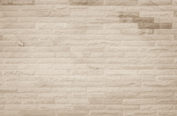 Cream and white brick wall texture background. Background of old vintage brick wall backdrop