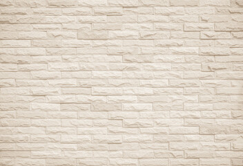 Cream and white brick wall texture background. Background of old vintage brick wall backdrop