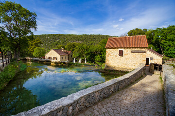 Fototapeta na wymiar Krka national park near Skradinski buk, Croatia