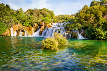 Skradinski buk waterfall in Krka national park, Croatia