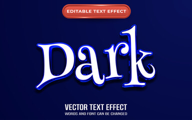 Dark editable text effect