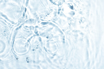 Texture of water on white background