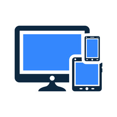 Devices, gadgets, screen icon. Simple editable vector design isolated on a white background.