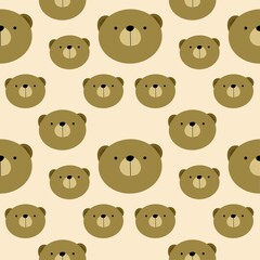 seamless pattern with bear.