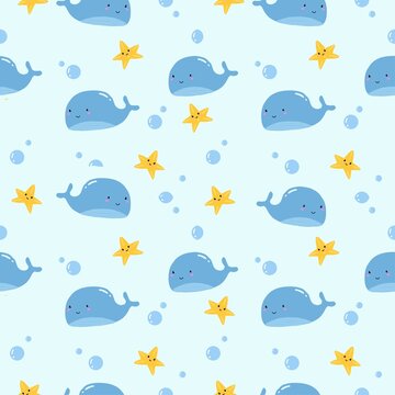 seamless pattern with cute animal.