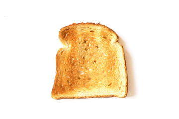 Toast bread slice isolated on a white background