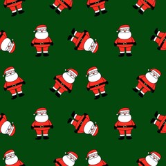 seamless pattern with santa claus