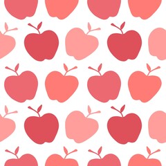 seamless pattern with red apples