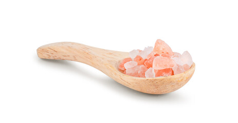 Himalaya pink salt isolated on white background