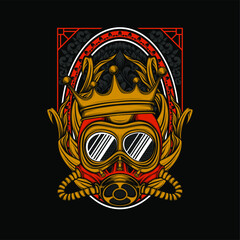 steampunk full face mask illustration