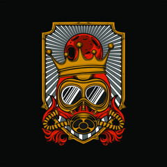 steampunk full face mask illustration