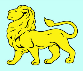 Lion image, profile, vector file 