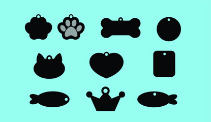 Set of tokens for pets - dogs and cats 