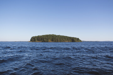 an island on a lake 2
