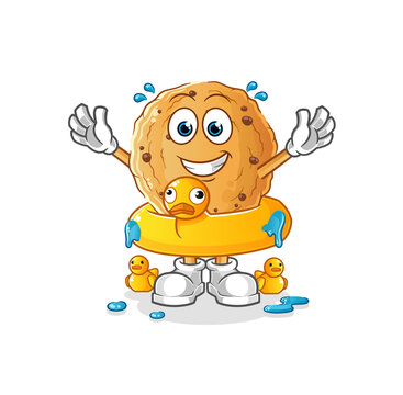 recommend clip art: cookie with duck buoy cartoon. cartoon mascot vector