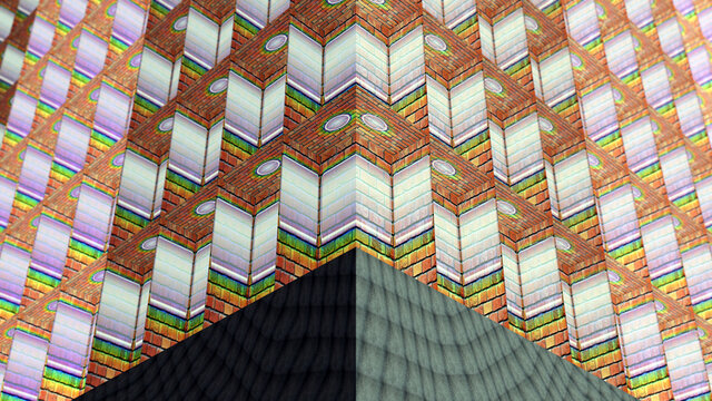 Parallax Art - urbanes, architektonisches "Phantasiegeb&auml;ude" - 3D Illustration / Rendering / Druckvorlage