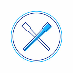 Filled outline Food chopsticks icon isolated on white background. Wooden Korean sticks for Asian dishes. Oriental utensils. Vector