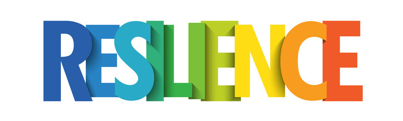 RESILIENCE colorful vector typography banner