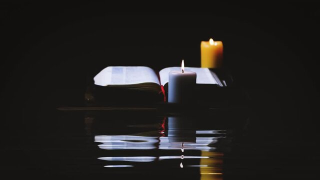The soft candle and the Bible are comfortable and stable, making them good for prayer and meditation videos, creating a holy and sacred atmosphere.