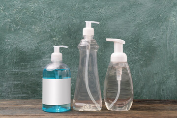 COVID-19 prevention products are Antiseptic and liquid soap and hand sanitizer gel to protect against corona virus